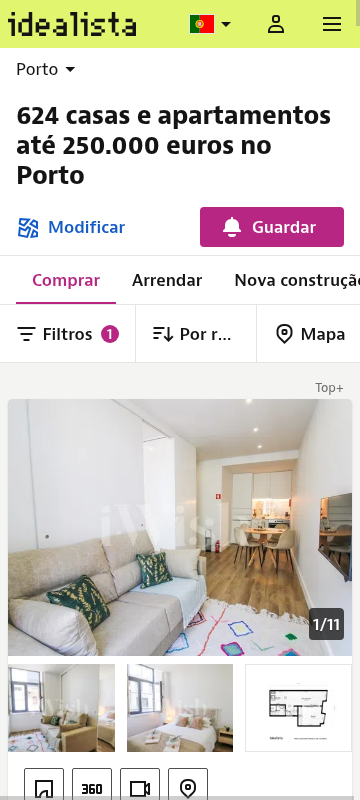Real listings up to €250k in Porto